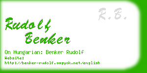 rudolf benker business card